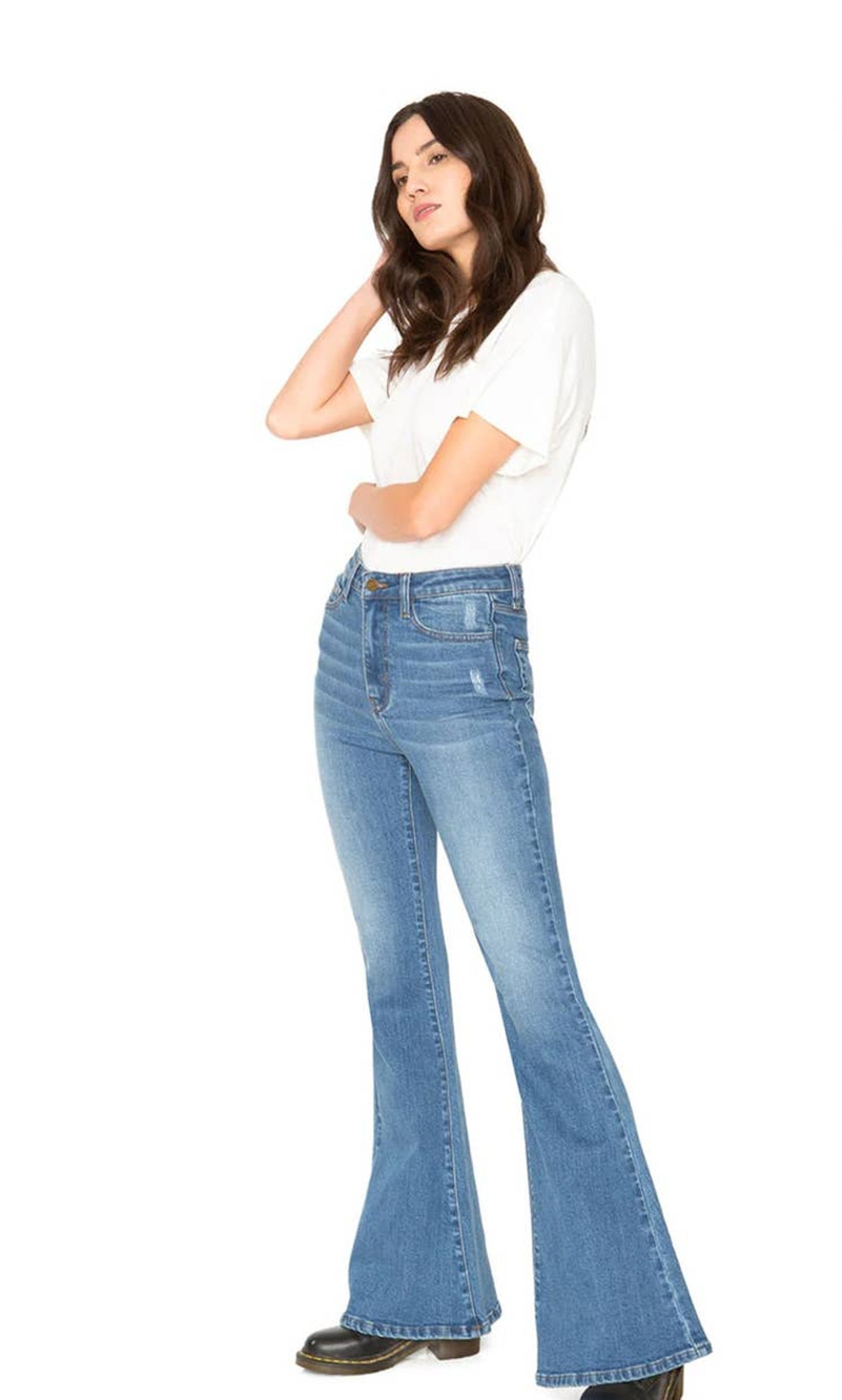 Sandrine Rose Super Flair Jeans in Medit - 25
